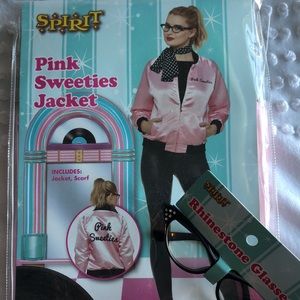 Pink Ladies Jacket & Glasses